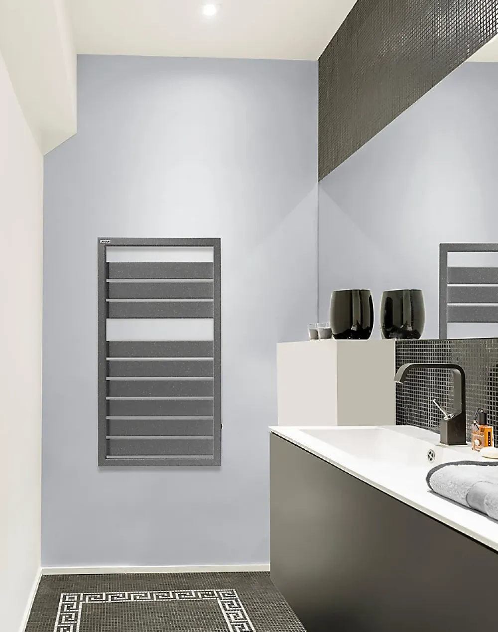 Acova Sèche-serviettes eau chaude en acier Astrakan grey aluminium 432W