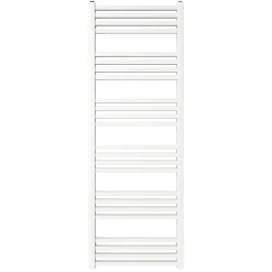 Sèche-Serviettes Eau Chaude|GoodHome Sèche-serviettes eau chaude en acier Duala blanc 24 barres - 518 W
