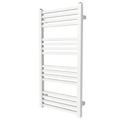 Sèche-Serviettes Eau Chaude|GoodHome Sèche-serviettes eau chaude en acier Duala blanc 16 barres - 325 W