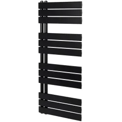 Sèche-Serviettes Eau Chaude|GoodHome Sèche-serviettes eau chaude en acier Boxwood noir 488W