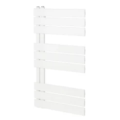 Sèche-Serviettes Eau Chaude|GoodHome Sèche-serviettes eau chaude en acier Boxwood blanc 379W