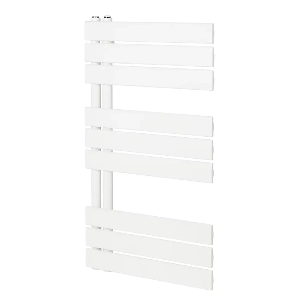 Sèche-Serviettes Eau Chaude|GoodHome Sèche-serviettes eau chaude en acier Boxwood blanc 379W