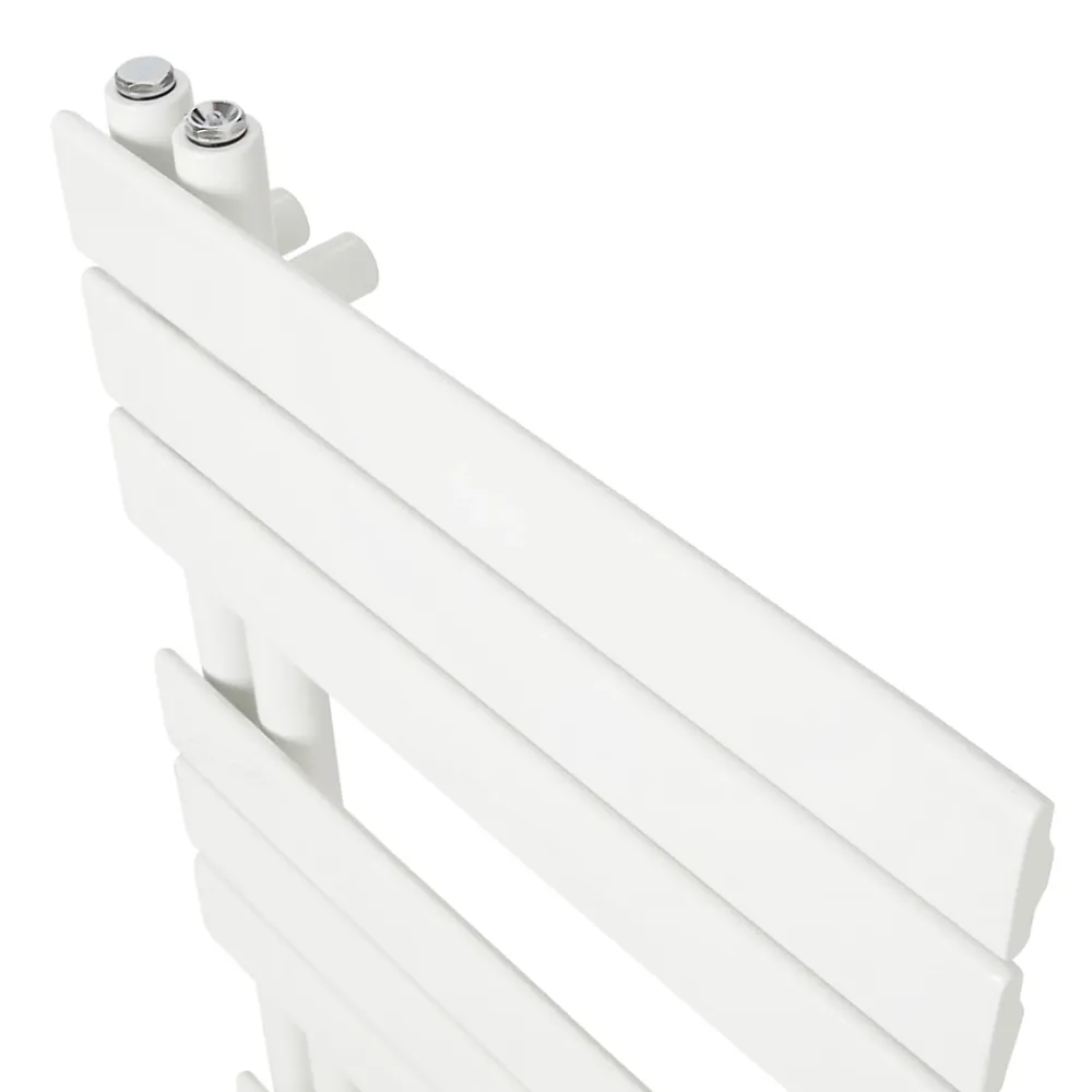 Sèche-Serviettes Eau Chaude|GoodHome Sèche-serviettes eau chaude en acier Boxwood blanc 379W