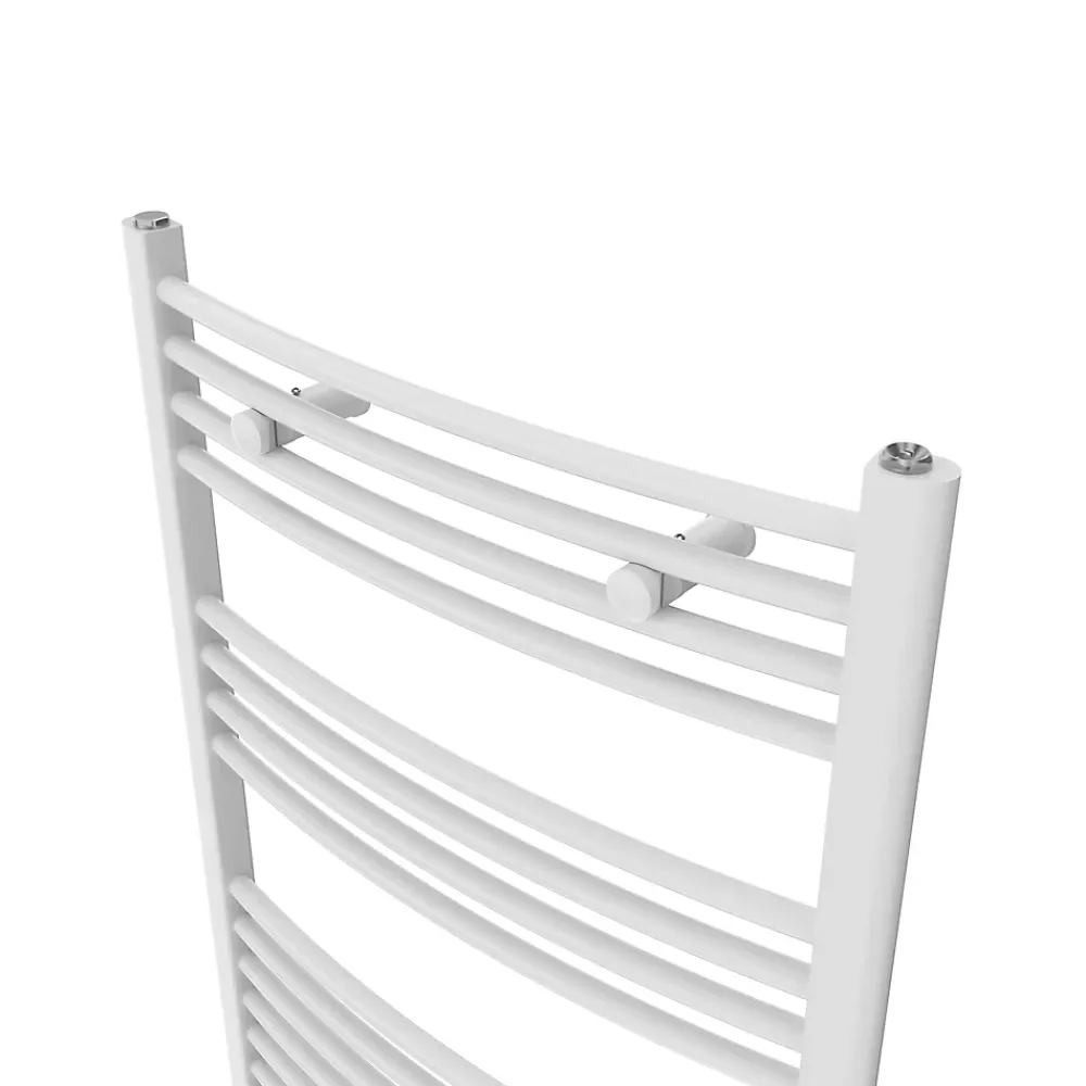 Flomasta Sèche-serviettes eau chaude en acier galbé blanc 566W