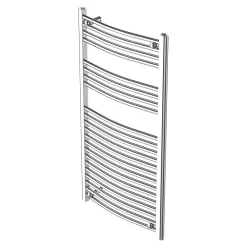 Flomasta Sèche-serviettes eau chaude en acier Blyss chrome 382W