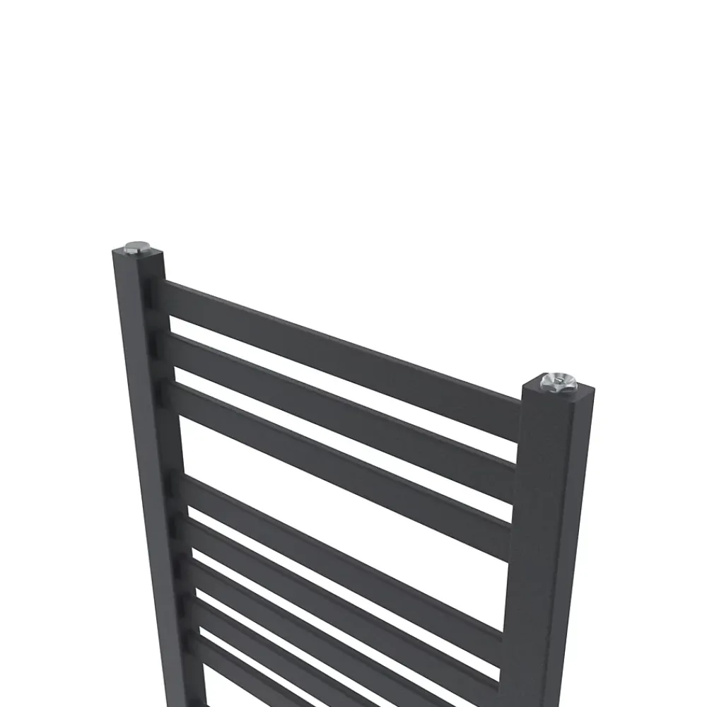 GoodHome Sèche-serviettes eau chaude en acier Aspley argent 485W