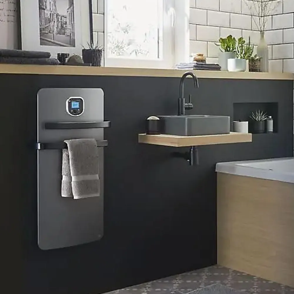 Intuis Sèche-serviettes Helia 1200W gris anthracite