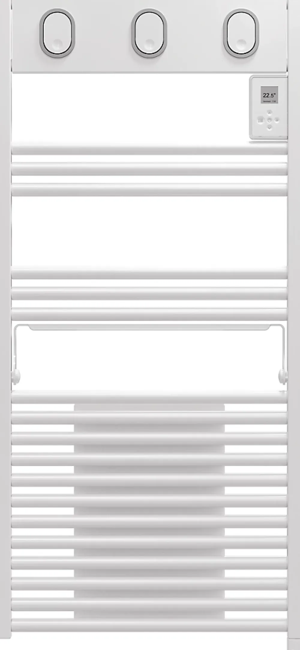 Sèche-Serviettes Soufflant|Sauter Sèche-serviettes électrique à inertie fluide Marapi tactile blanc 500W + soufflerie 1000W