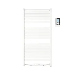 Sèche-Serviettes Soufflant|GoodHome Sèche-serviettes électrique Loreto blanc 500W + Soufflerie amovible Acilia blanc 1000W