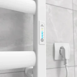 Laris Sèche-serviettes électrique ALFA 400x600 avec minuterie ECO, 95W, Blanc