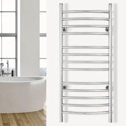 WarmlyYours Sèche-serviettes électrique chrome 150W , Dimensions: 101.6 cm x 45.7 cm