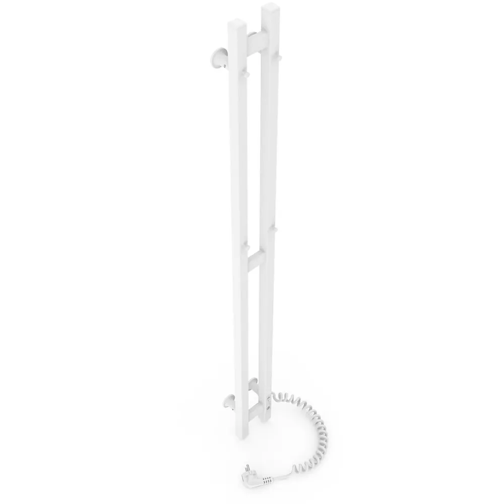 Sèche-Serviettes Électrique|Laris Sèche-serviettes électrique DUET 80x1200 avec minuterie ECO, 80W, Blanc
