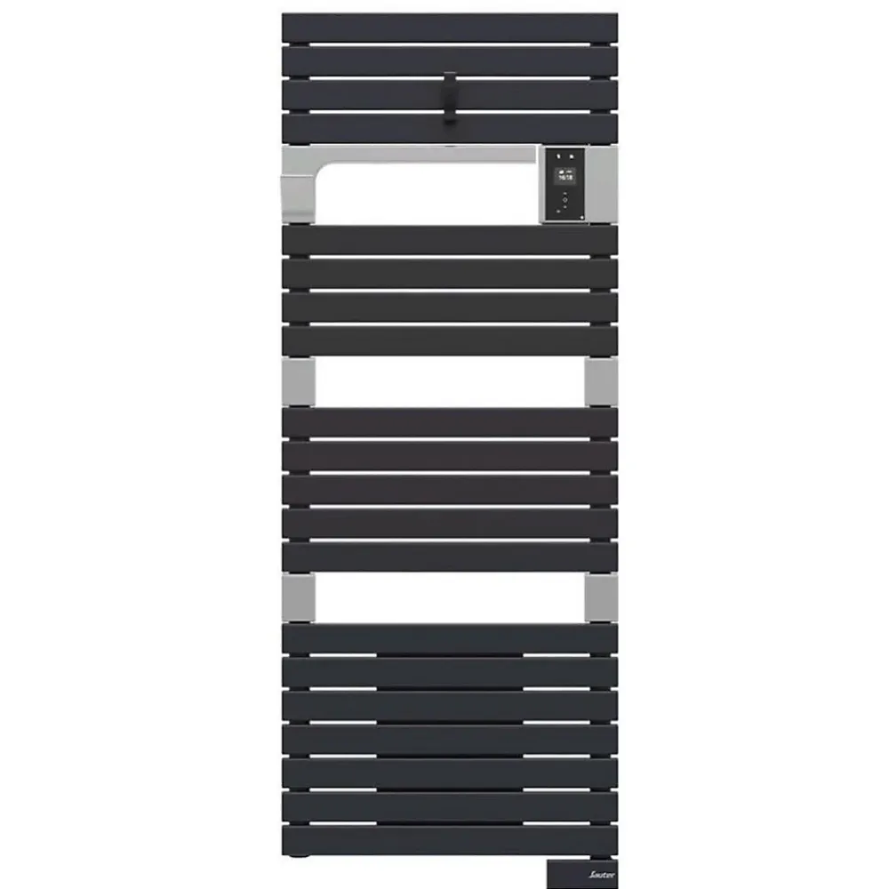 Sèche-Serviettes Soufflant|Sauter Sèche-serviettes électrique à inertie fluide Asama connectable anthracite 750W + soufflerie 1000W