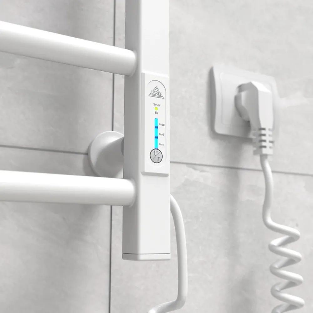 Sèche-Serviettes Électrique|Laris Sèche-serviettes électrique ALFA 500x900 avec minuterie ECO, 185W, Blanc