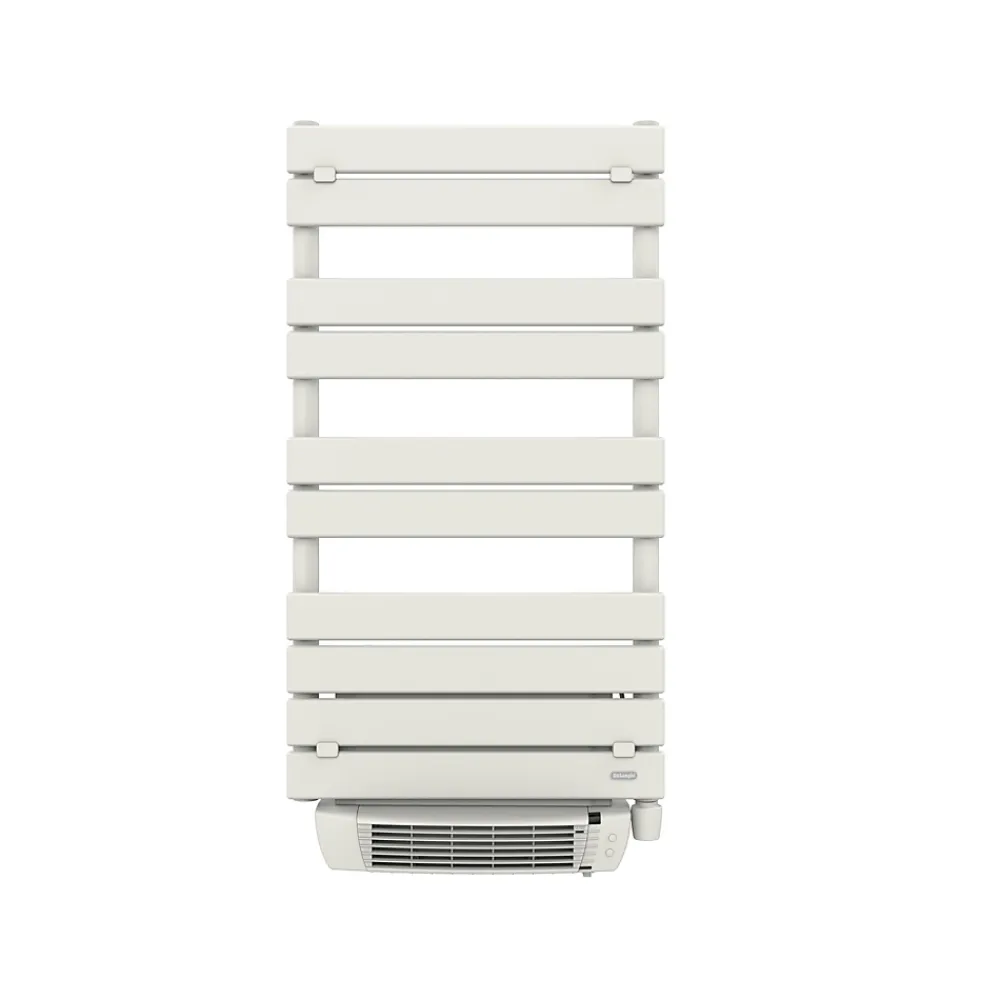 Delonghi Sèche-serviettes électrique à inertie fluide Phorum blanc 500W + soufflerie 1000W