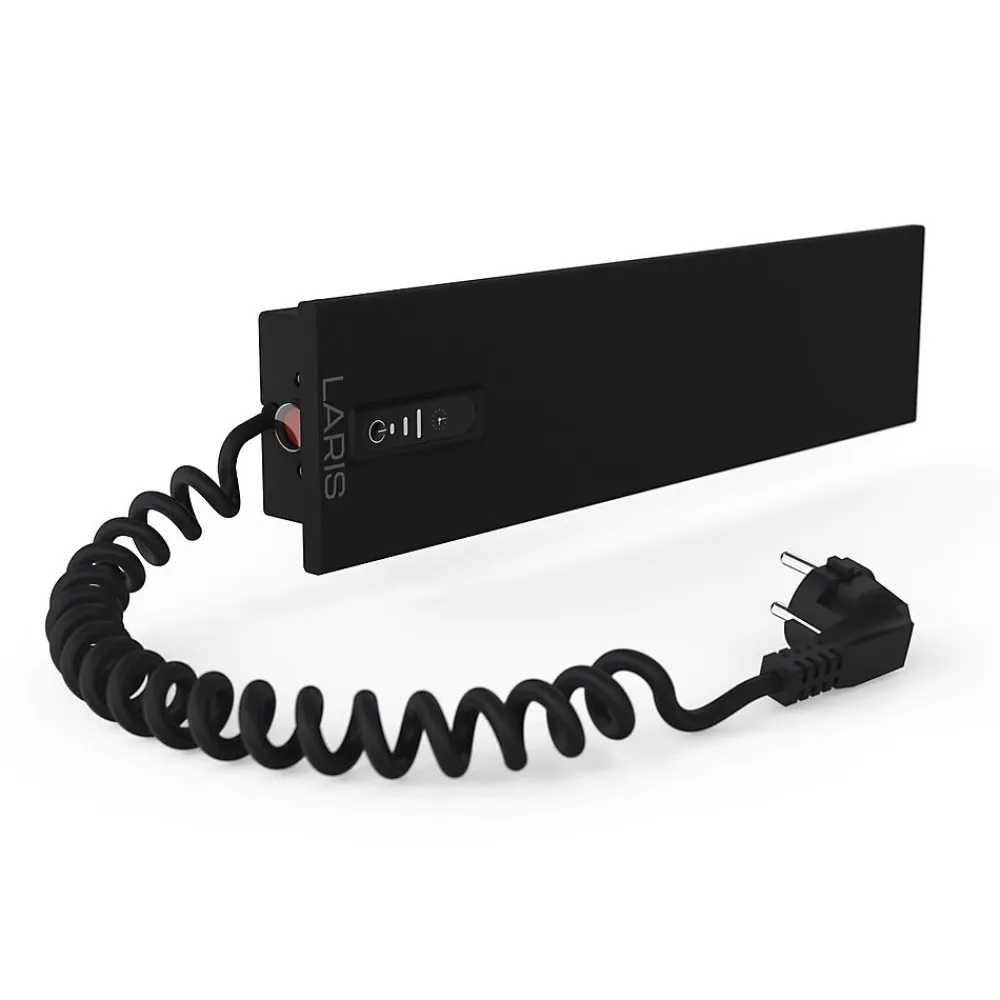 Laris Sèche-serviettes électrique SMART 400x100 avec minuterie ECO, 24W, Noir