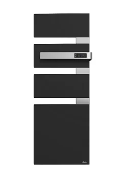 Sèche-Serviettes Soufflant|Sauter Sèche-serviettes électrique à inertie fluide Alutu anthracite mât à droite 750W + soufflerie 1000W