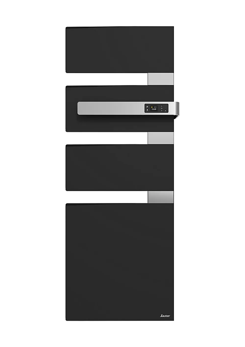 Sèche-Serviettes Soufflant|Sauter Sèche-serviettes électrique à inertie fluide Alutu anthracite mât à droite 750W + soufflerie 1000W
