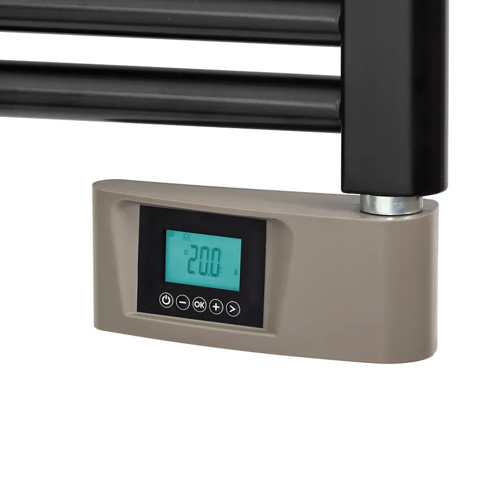 Sèche-Serviettes Électrique|Deltacalor Sèche-serviettes électrique à inertie fluide Stendino 500W noir