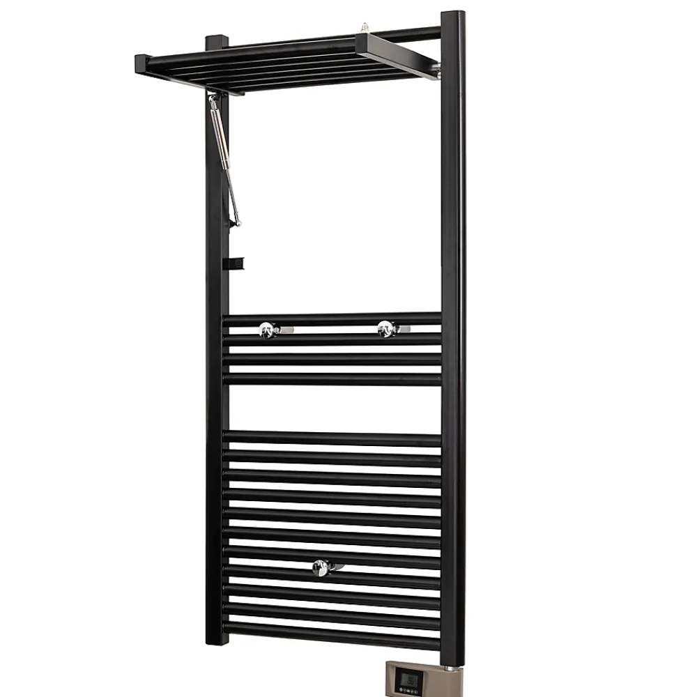 Sèche-Serviettes Électrique|Deltacalor Sèche-serviettes électrique à inertie fluide Stendino 500W noir