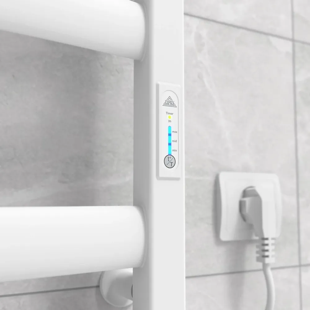 Sèche-Serviettes Électrique|Laris Sèche-serviettes électrique ATLANT 500x700 avec minuterie ECO, 160W, Blanc