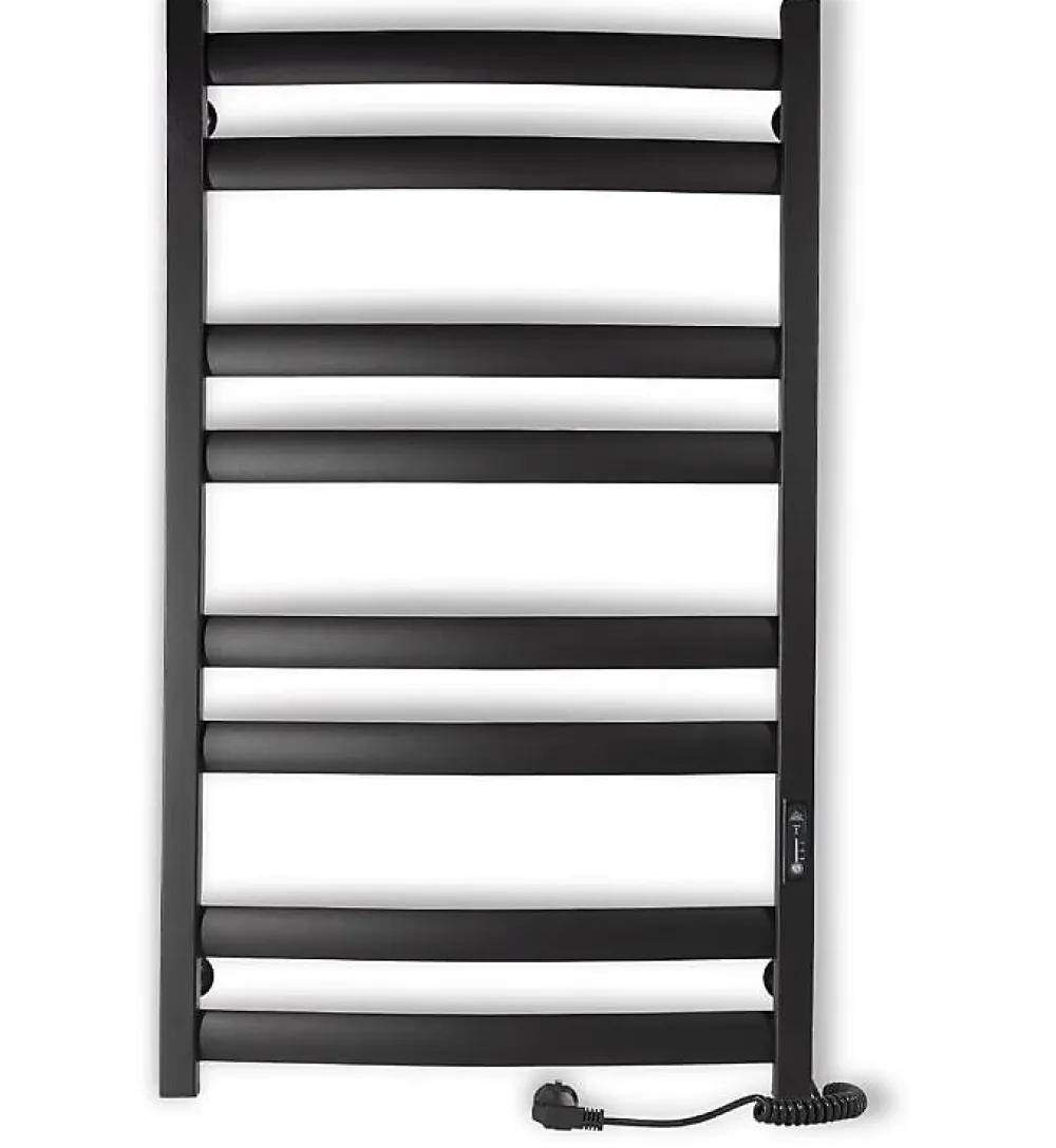 Laris Sèche-serviettes électrique ATLANT 500x900 avec minuterie ECO, 210W, Noir