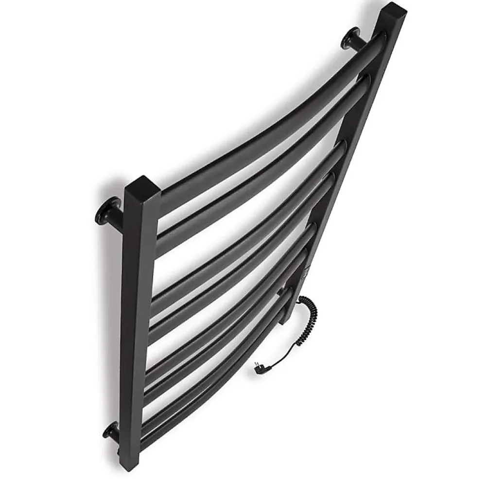 Laris Sèche-serviettes électrique ATLANT 500x900 avec minuterie ECO, 210W, Noir