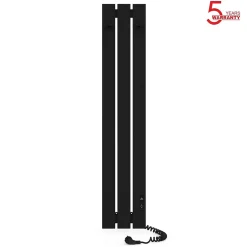 Laris Sèche-serviettes électrique BOSTON 230x1200 avec minuterie ECO, 180W, Noir