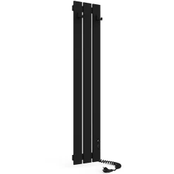 Laris Sèche-serviettes électrique BOSTON 230x1200 avec minuterie ECO, 180W, Noir