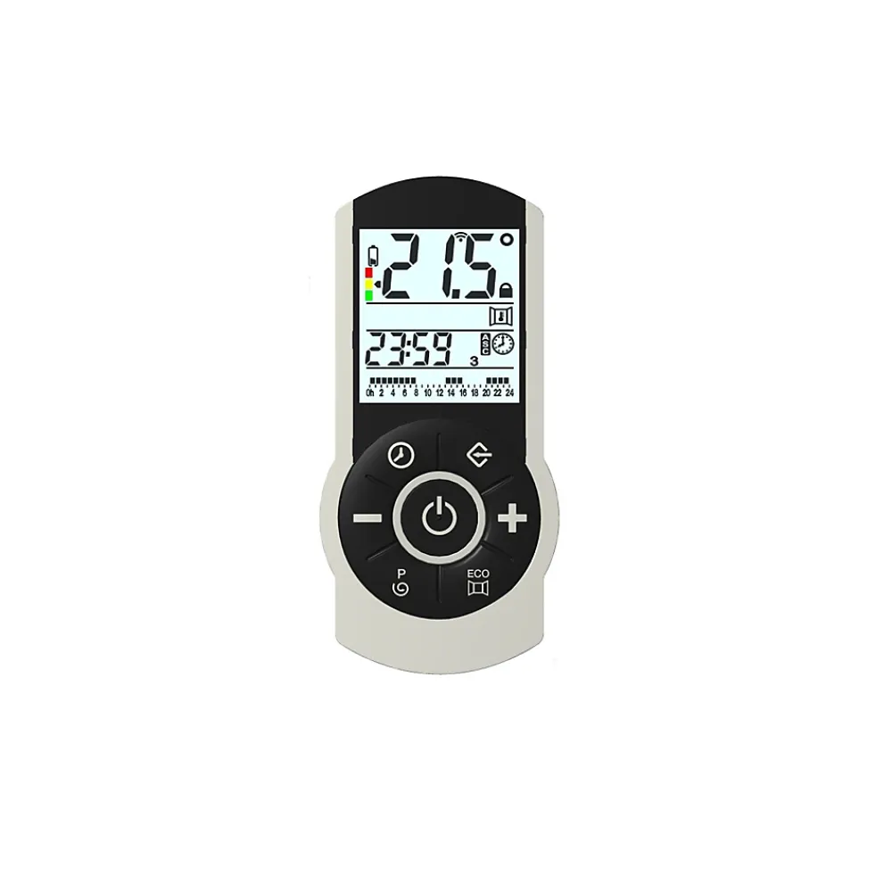 Deltacalor Sèche-serviettes électrique à inertie fluide Stendino 500W + soufflerie 1000W blanc