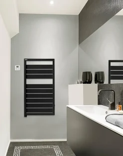 Sèche-Serviettes Électrique|Acova Sèche-serviettes électrique à inertie fluide Astrakan noir 500W