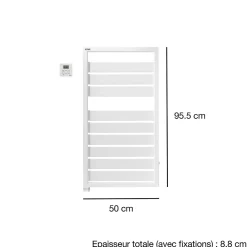 Sèche-Serviettes Électrique|Acova Sèche-serviettes électrique à inertie fluide Astrakan noir 500W