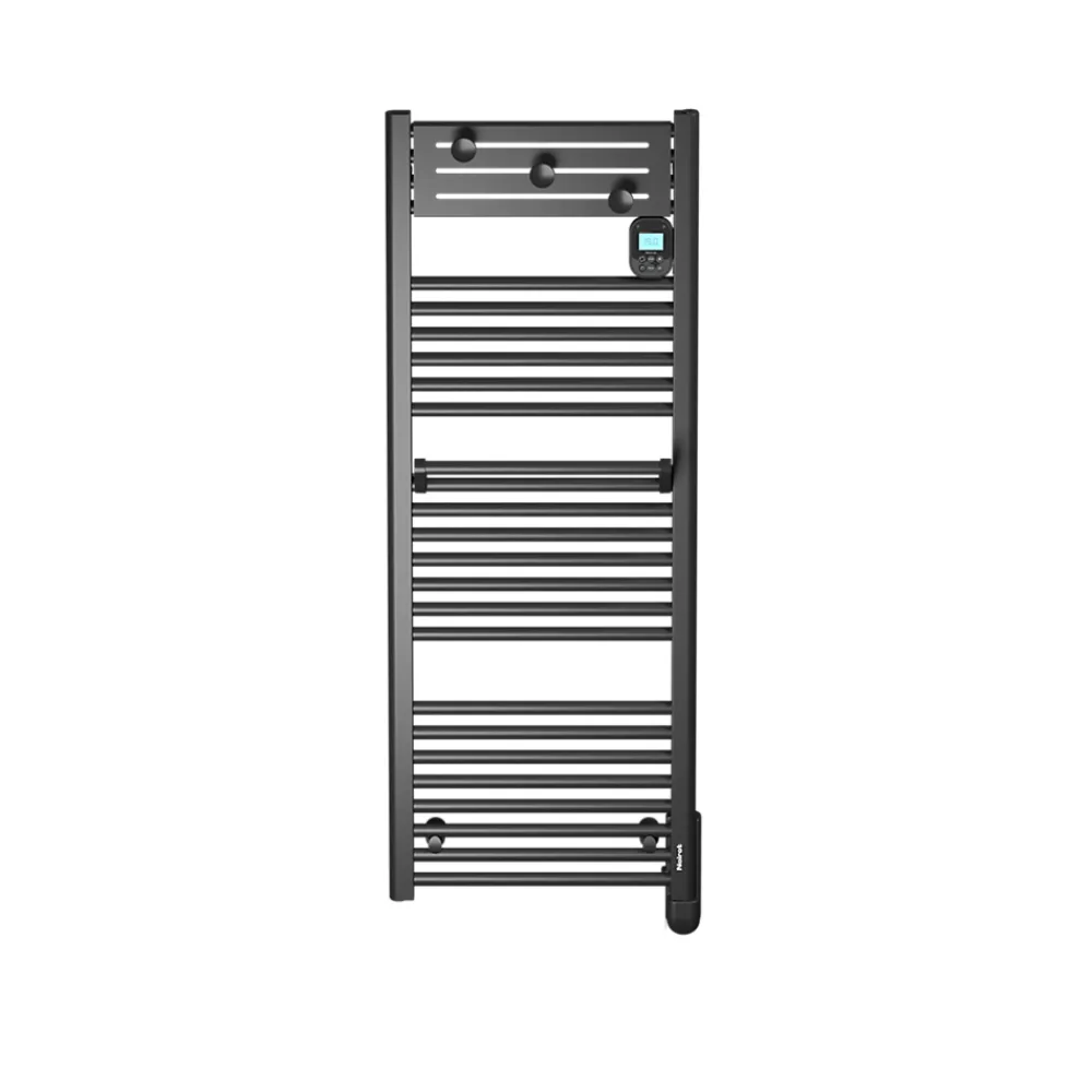 Noirot Sèche-serviettes électrique 750 W noir à inertie fluide, Actibain
