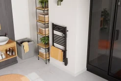Noirot Sèche-serviettes électrique 750 W noir à inertie fluide, Actibain