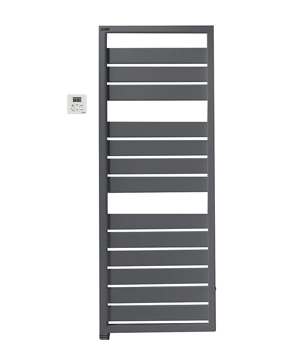 Acova Sèche-serviettes électrique à inertie fluide Astrakan anthracite 750W