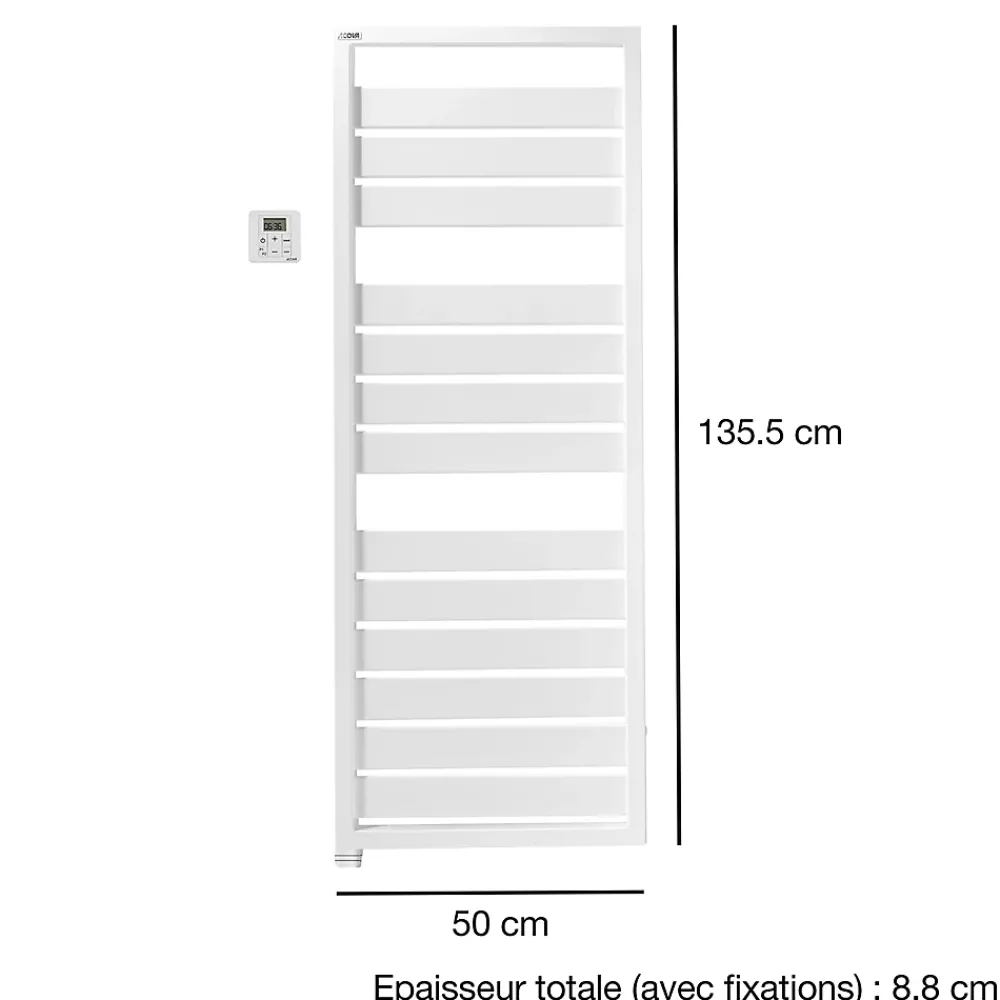 Acova Sèche-serviettes électrique à inertie fluide Astrakan anthracite 750W