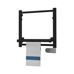 Sèche-Serviettes Électrique|Deltacalor Sèche-serviettes électrique à inertie fluide Papillon1 150W noir