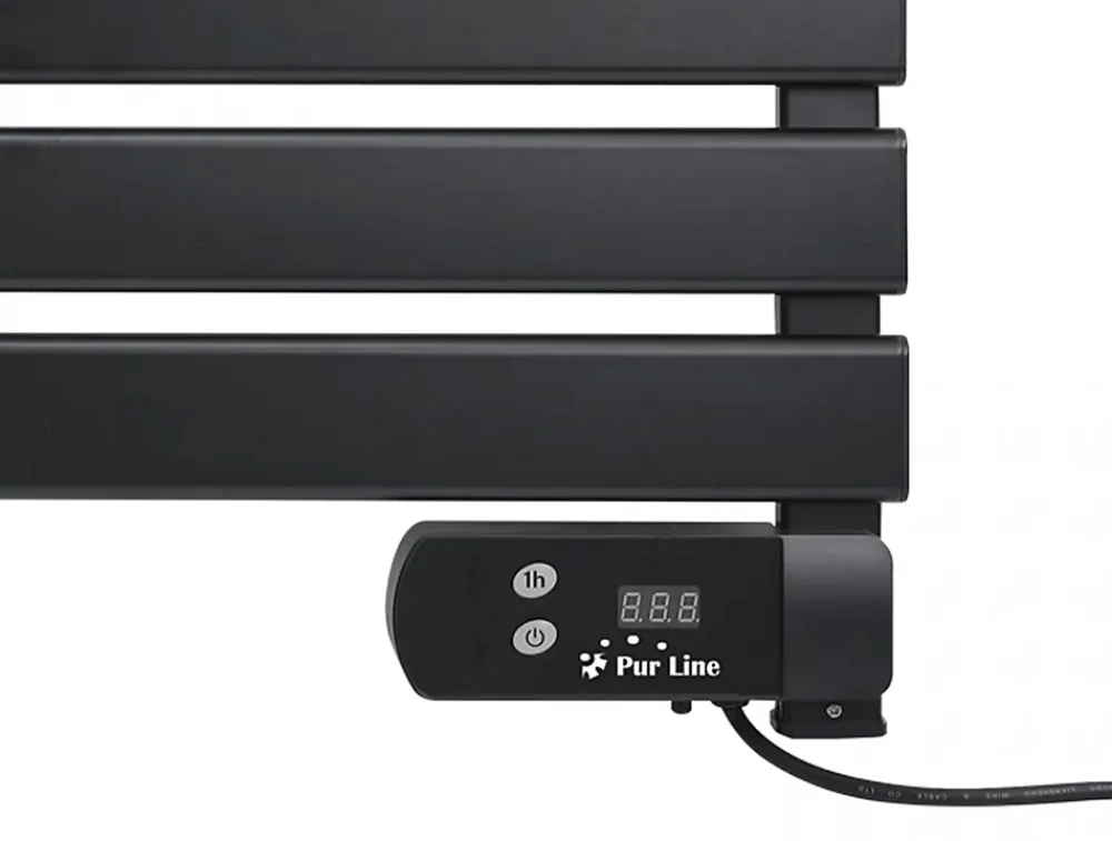 Pureline Sèche-serviettes électrique compact noir 100W
