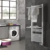 Sèche-Serviettes Électrique|Deltacalor Sèche-serviettes électrique à inertie fluide Papillon2 750W blanc