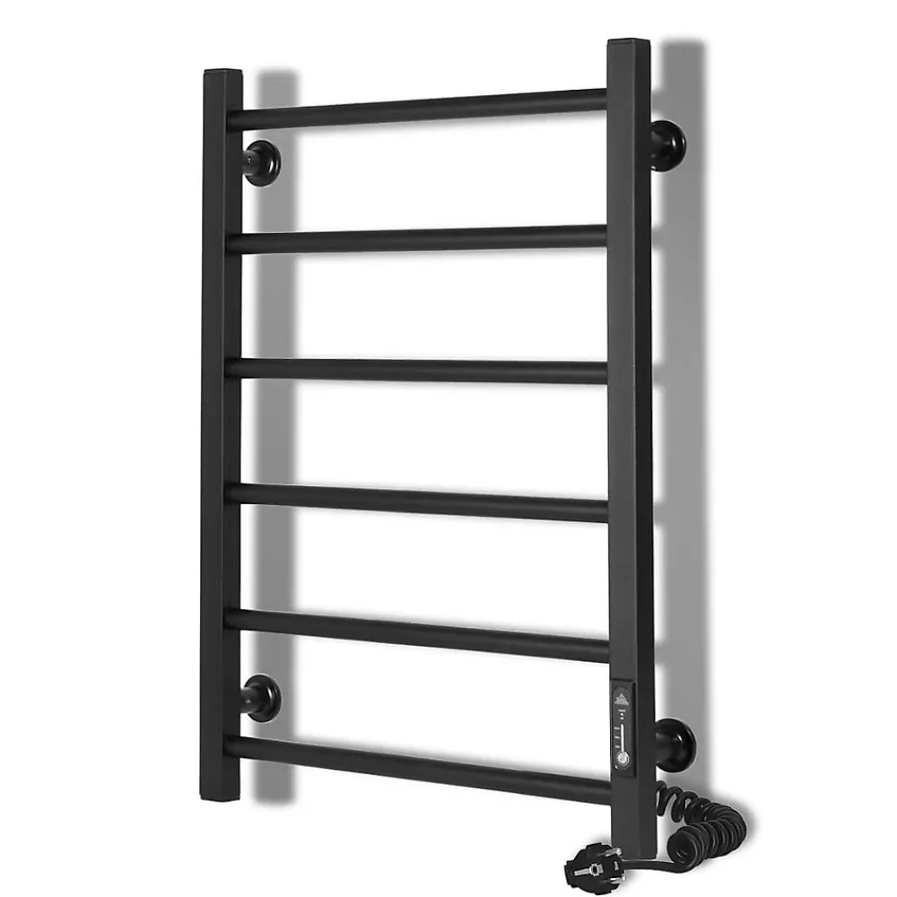 Laris Sèche-serviettes électrique ALFA 400x600 avec minuterie ECO, 95W, Noir