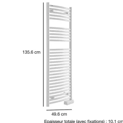 Sèche-Serviettes Électrique|Acova Sèche-serviettes électrique à inertie fluide Batik blanc 750W