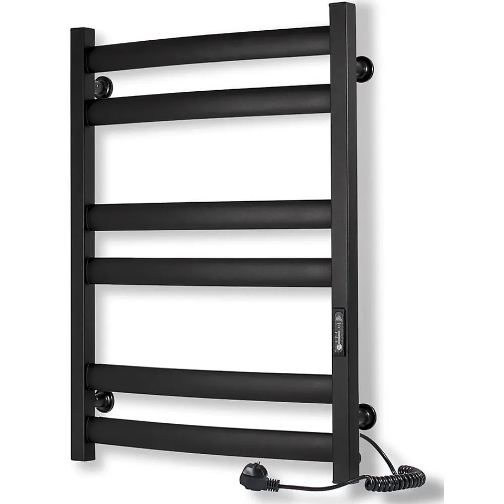 Laris Sèche-serviettes électrique ATLANT 500x700 avec minuterie ECO, 160W, Noir