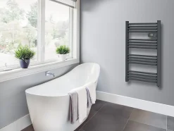 Sèche-Serviettes Électrique|Carrera Sèche-serviettes électrique à inertie sèche Alani 750W gris anthracite