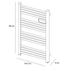 Sèche-Serviettes Électrique|Carrera Sèche-serviettes électrique à inertie sèche Alani 750W gris anthracite