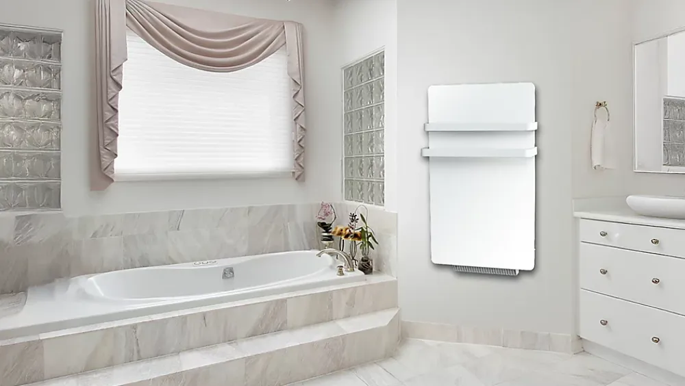 Sèche-Serviettes Soufflant|Carrera Sèche-serviettes électrique à inertie sèche Silam + Air 1400W + soufflerie 900W blanc