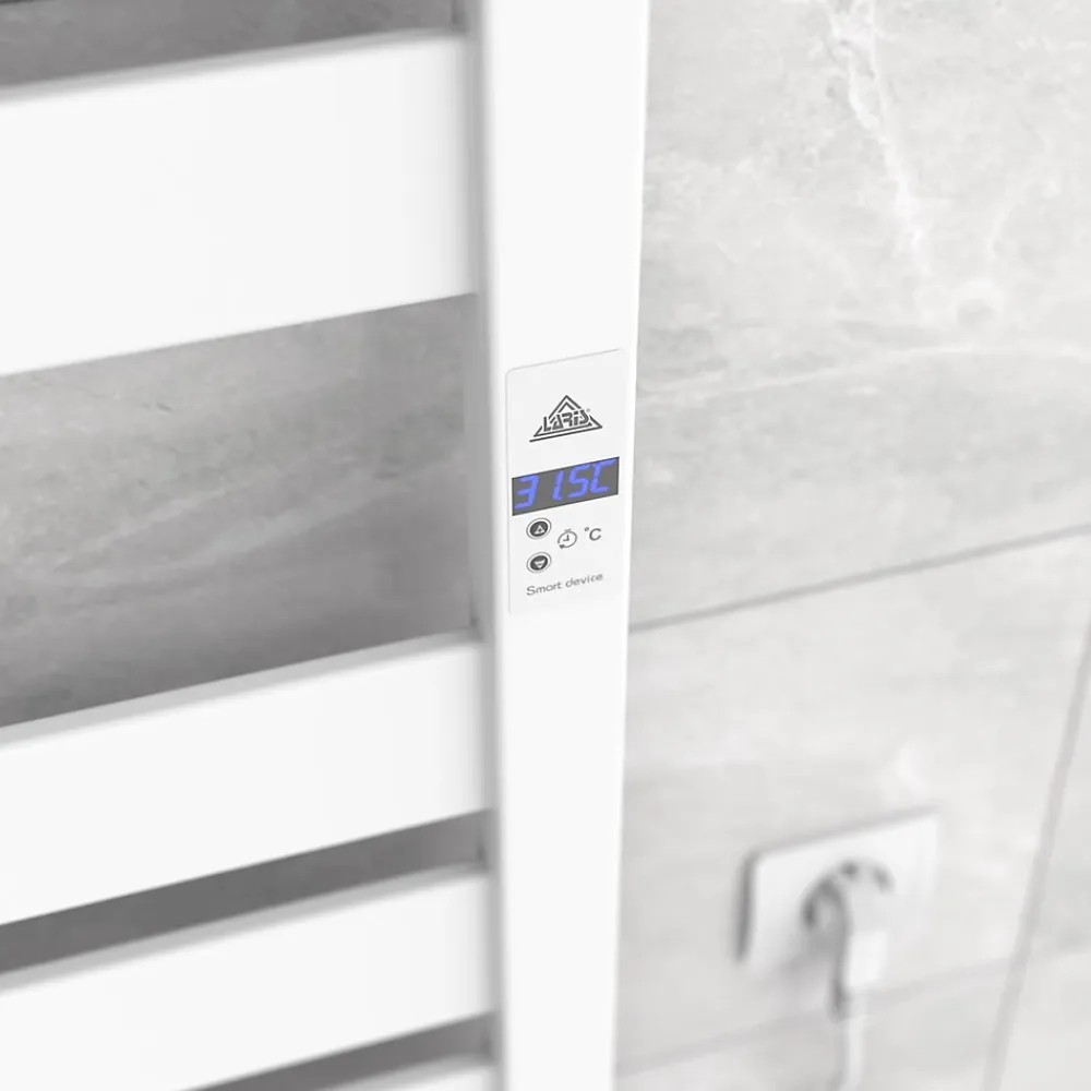Laris Sèche-serviettes électrique GEFEST PREMIUM 500x1200 avec minuterie ECO, 380W, Blanc