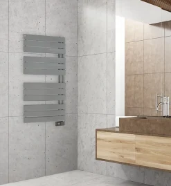 Deltacalor Sèche-serviettes électrique asymétrique 500W gris clair 5m²