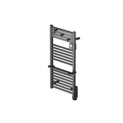 Sèche-Serviettes Soufflant|Noirot Sèche-serviettes électrique 750 W noir à inertie fluide + soufflerie 1000 W - Actibain