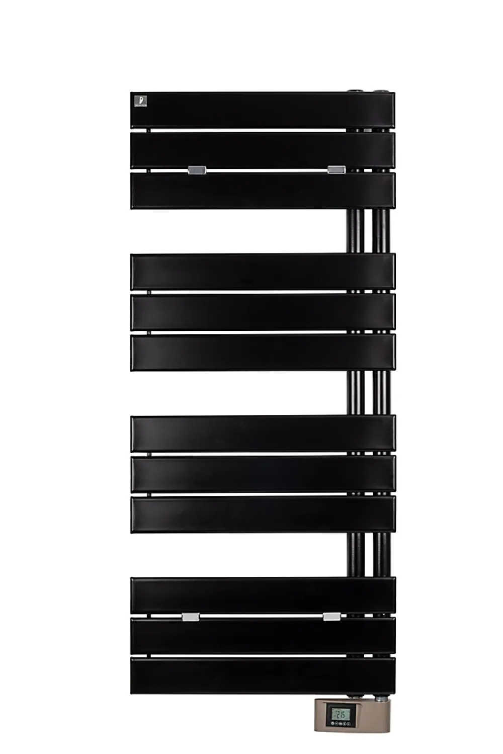 Deltacalor Sèche-serviettes électrique asymétrique 500W noir 5m²