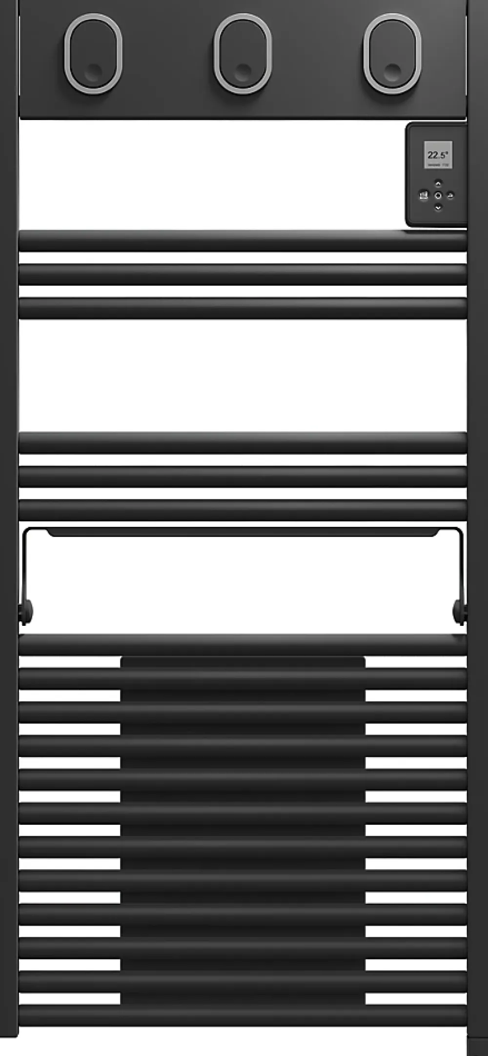 Sèche-Serviettes Soufflant|Sauter Sèche-serviettes électrique à inertie fluide Marapi tactile anthracite 500W + soufflerie 1000W